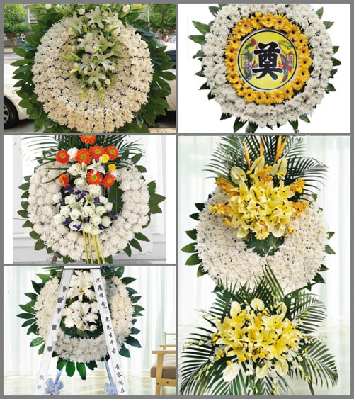 山东青岛即墨市灵山镇东牛齐埠村花圈速递
